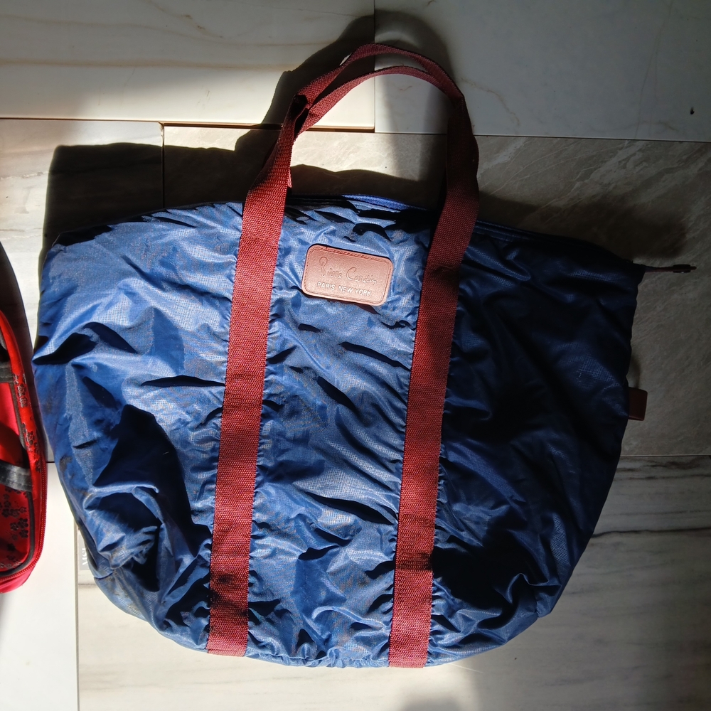 Pierre Cardin Navy and Burgundy Shoulder Bag